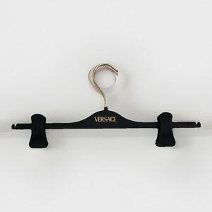 VERSACE Black Hanger Clip Pants/skirt 15" With Gold Hardware